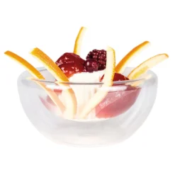 3 x 260ml Large Double-Walled Glass Bowl