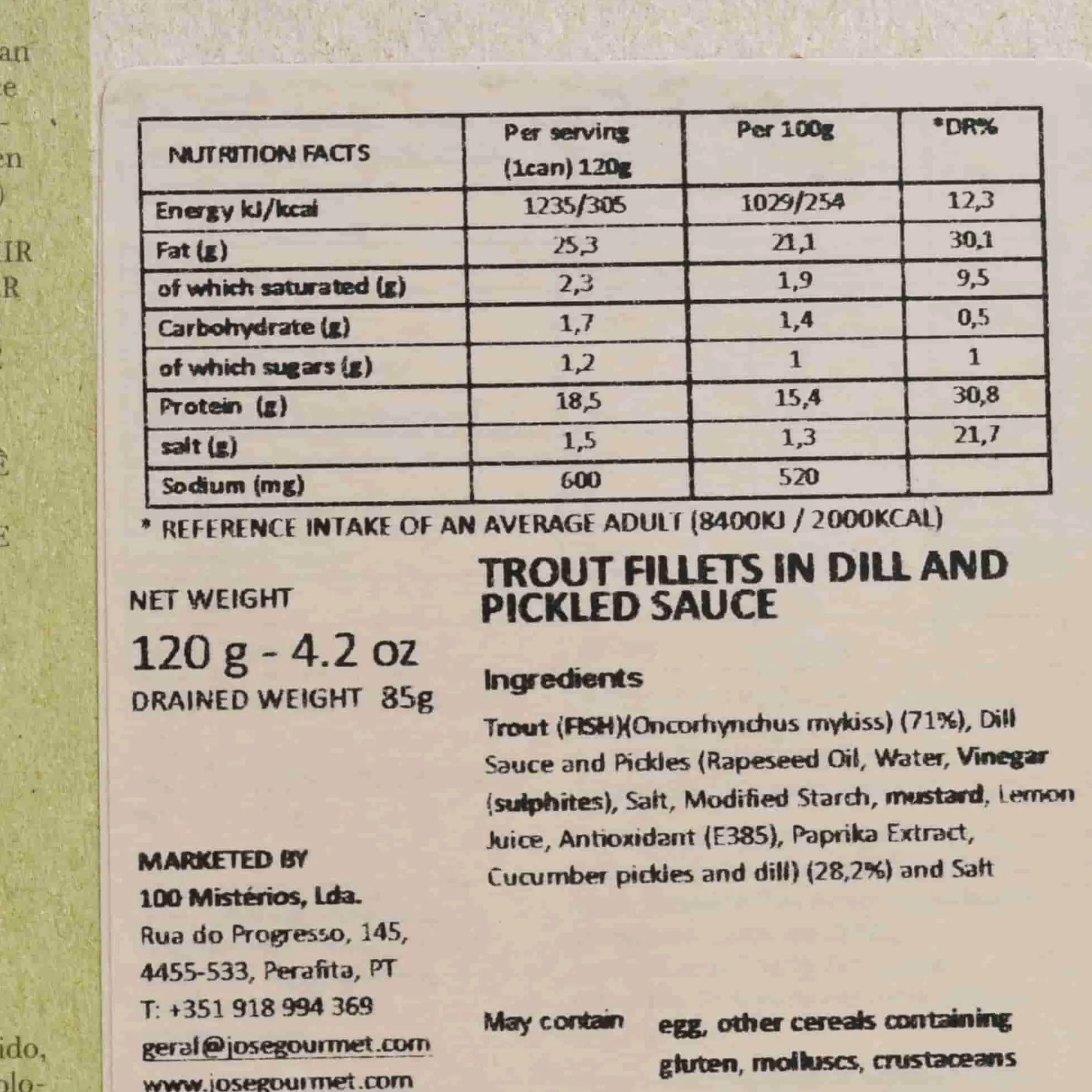 ABC+ Trout Fillets in Pickled Sauce, 120g