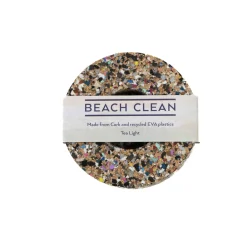 Beach Clean Recycled Cork Tealight Holder, 9cm