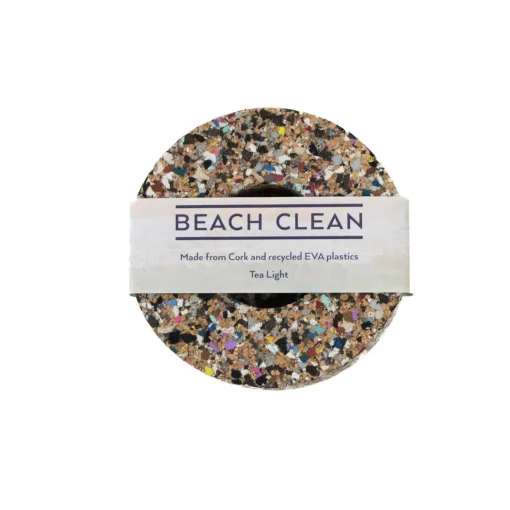 Beach Clean Recycled Cork Tealight Holder, 9cm