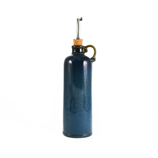 Blue Glaze Oil & Vinegar Pouring Bottle
