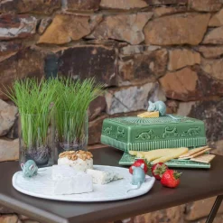 Bordallo Pinheiro Cheese Tray with Mouse and Lid