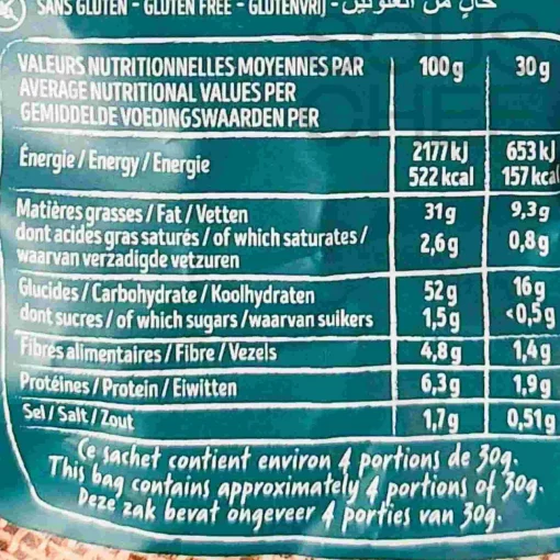 Bret's Bleu d'Auvergne DOP Blue Cheese Crisps, 125g