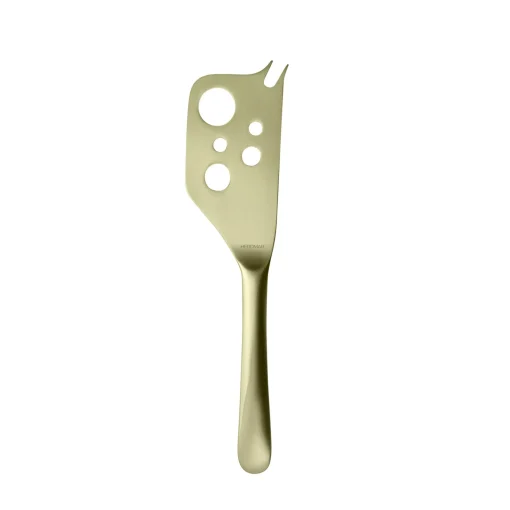 Brushed Champagne Gold Semi-Soft Cheese Knife