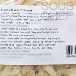 Candied Yuzu Peel, 1kg