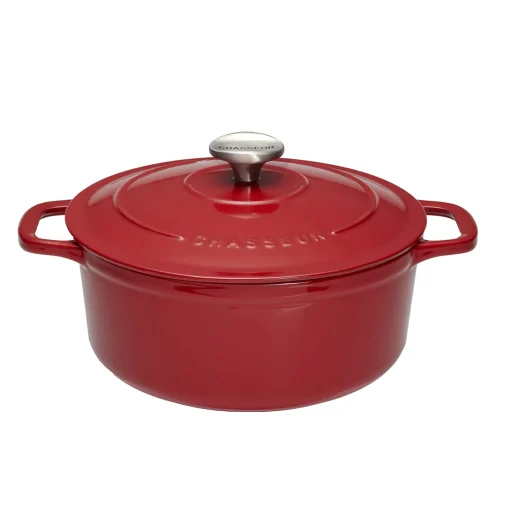 Chasseur Red Cast Iron Dutch Oven, 28cm