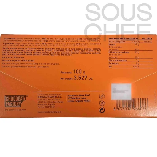 Chocolat Factory Milk Chocolate Bar with Caramel, 100g
