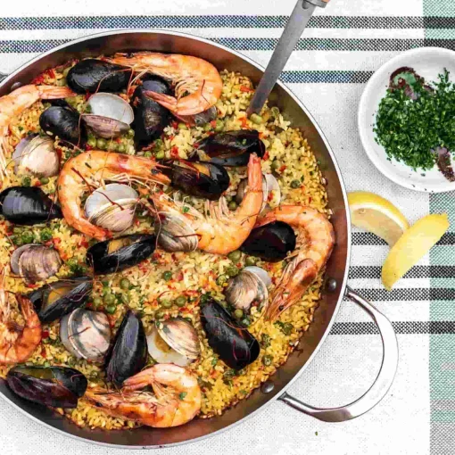 De Buyer Mineral B Paella Pan, 32cm