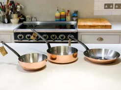 De Buyer Prima Matera Induction-Compatible Copper Saute Pan - Conical