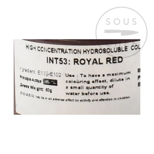 Deco Relief Intense Royal Red Food Colour, 50g