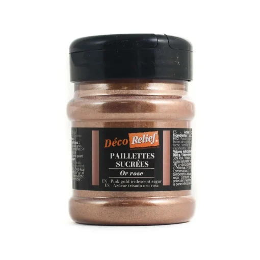Deco Relief Rose Gold Sugar Glitter, 160g