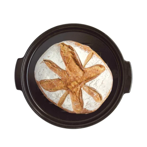 Emile Henry Black Round Bread Baker, 32.5cm