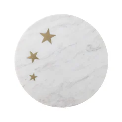 Fenya Star White Marble Cake Stand, 30cm