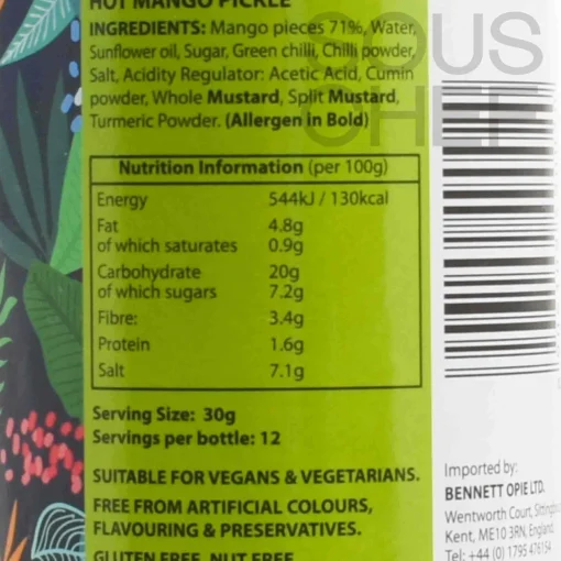 Ferns' Hot Mango Pickle, 380g