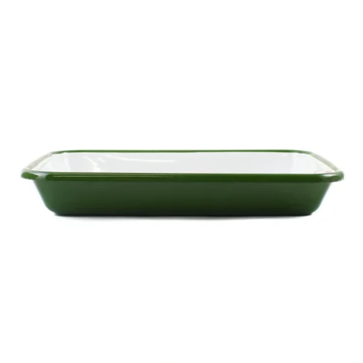 Green Marble Enamel Roasting & Serving Dish, 26cm