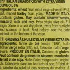 Grissini Traditional Extra Virgin Olive Oil Breadsticks, 125g