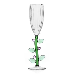 Ichendorf Milano Pink Flower Optical Champagne Flute, 160ml