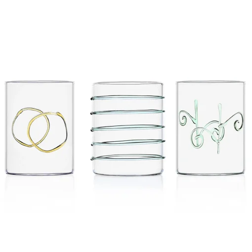 Ichendorf Milano Set of 6 Assorted Water Tumblers, Assorted Colours