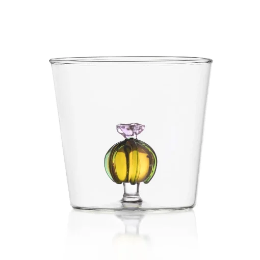 Ichendorf Milano Yellow Cactus with Flower Tumbler, 300ml