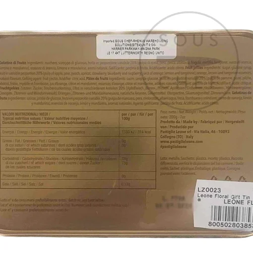 Leone Floral Gift Tin, 200g