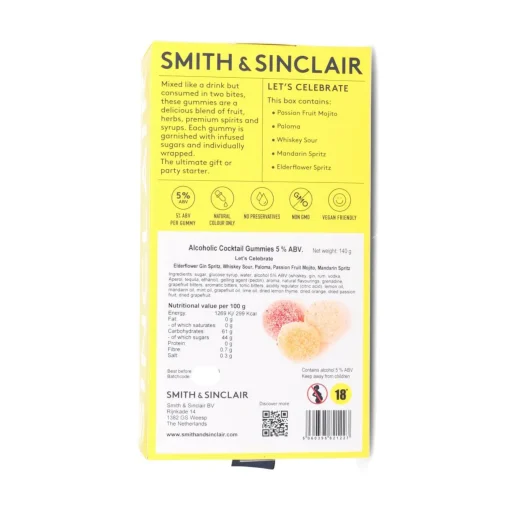 Let's Celebrate 5V Alcoholic Cocktail Jelly Sweets, 140g