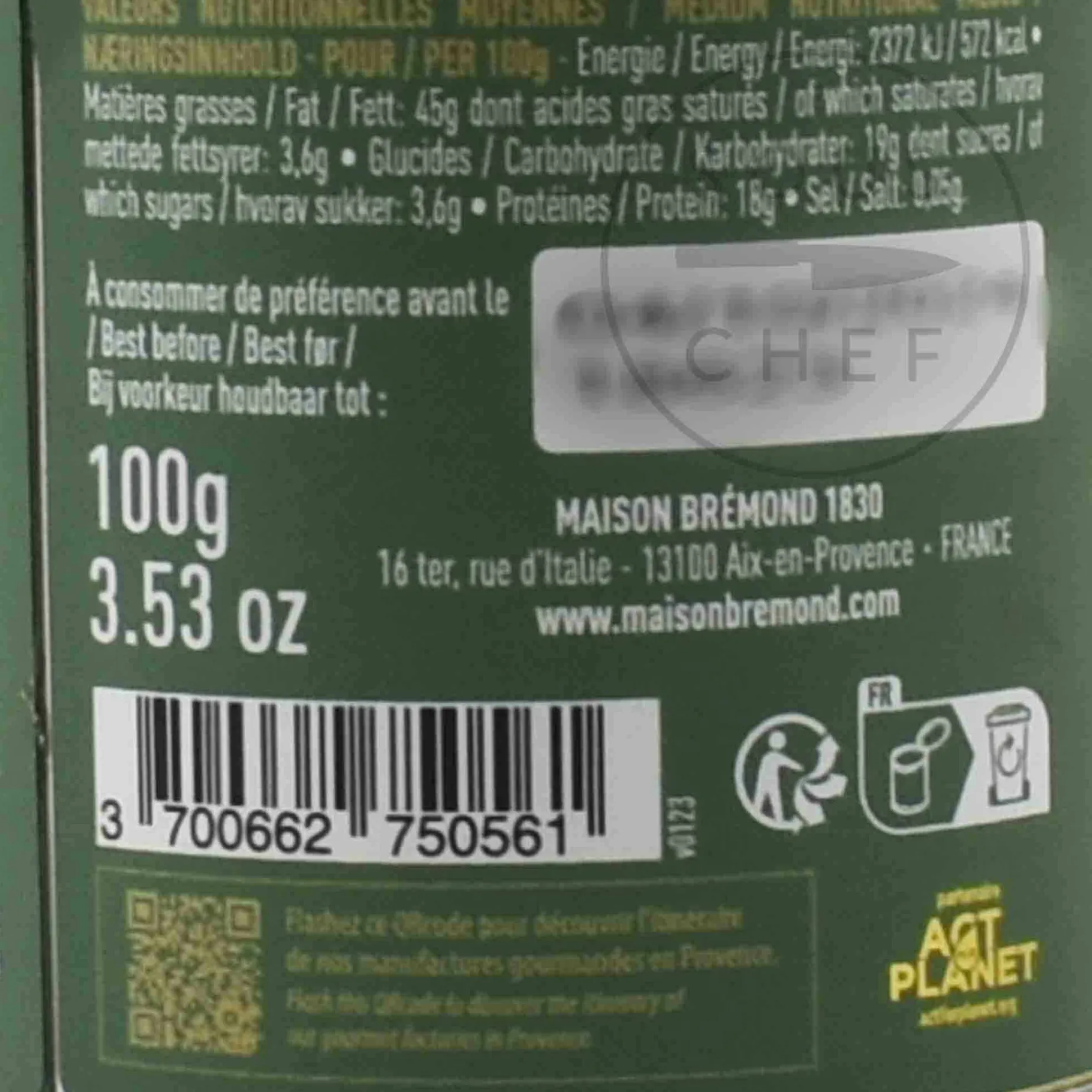 Maison Bremond Toasted Almonds with Herbs de Provence, 100g