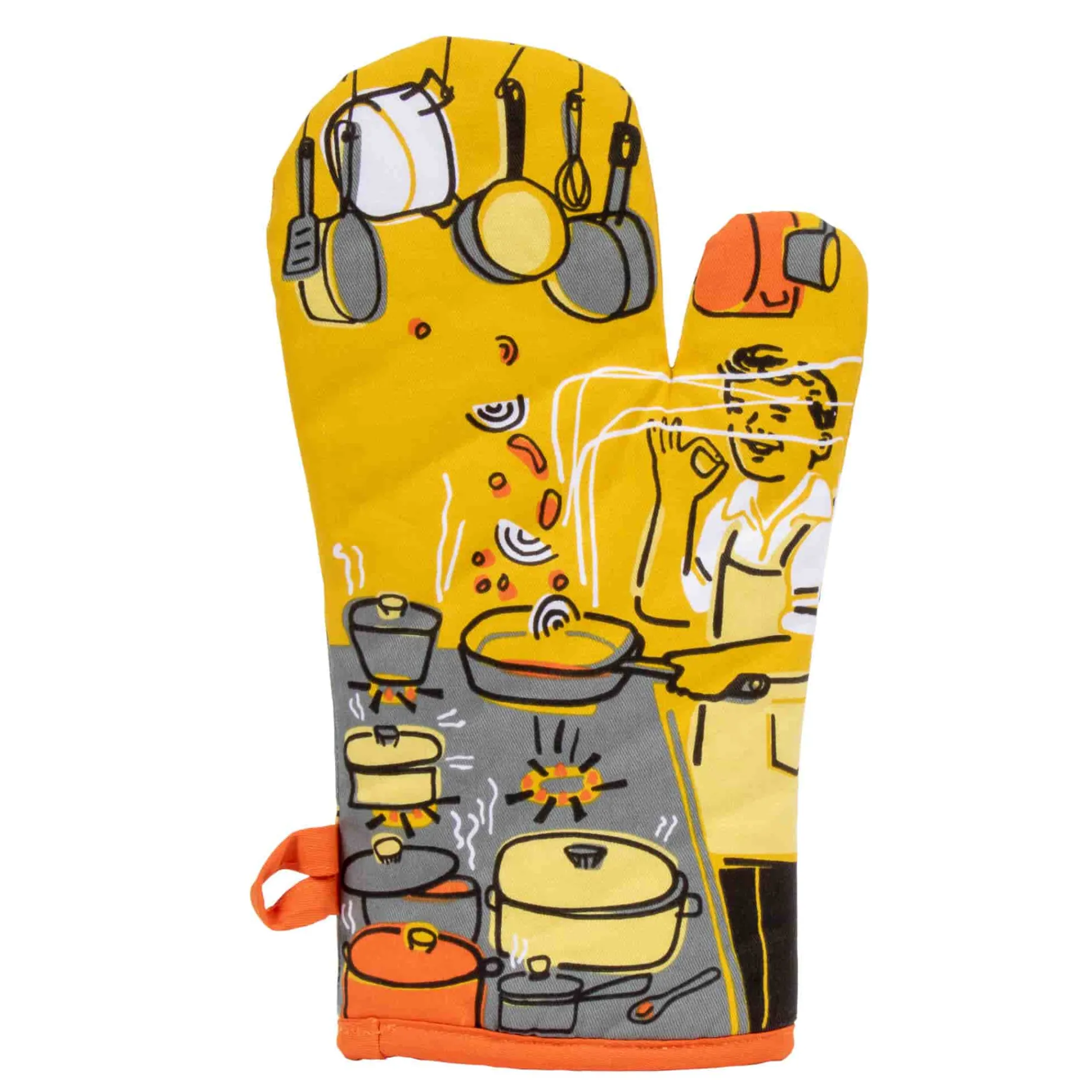 Man with a Pan Double Sided Oven Mitt