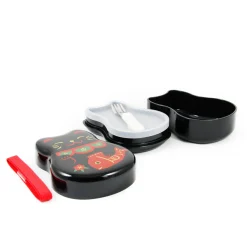 Maruko Black Cat 2-Tier Bento Box, 520ml