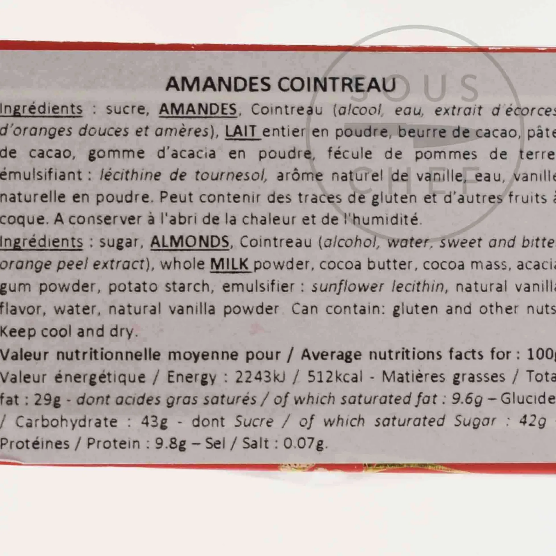 Mazet Milk Chocolate Cointreau Coated Almonds, 200g