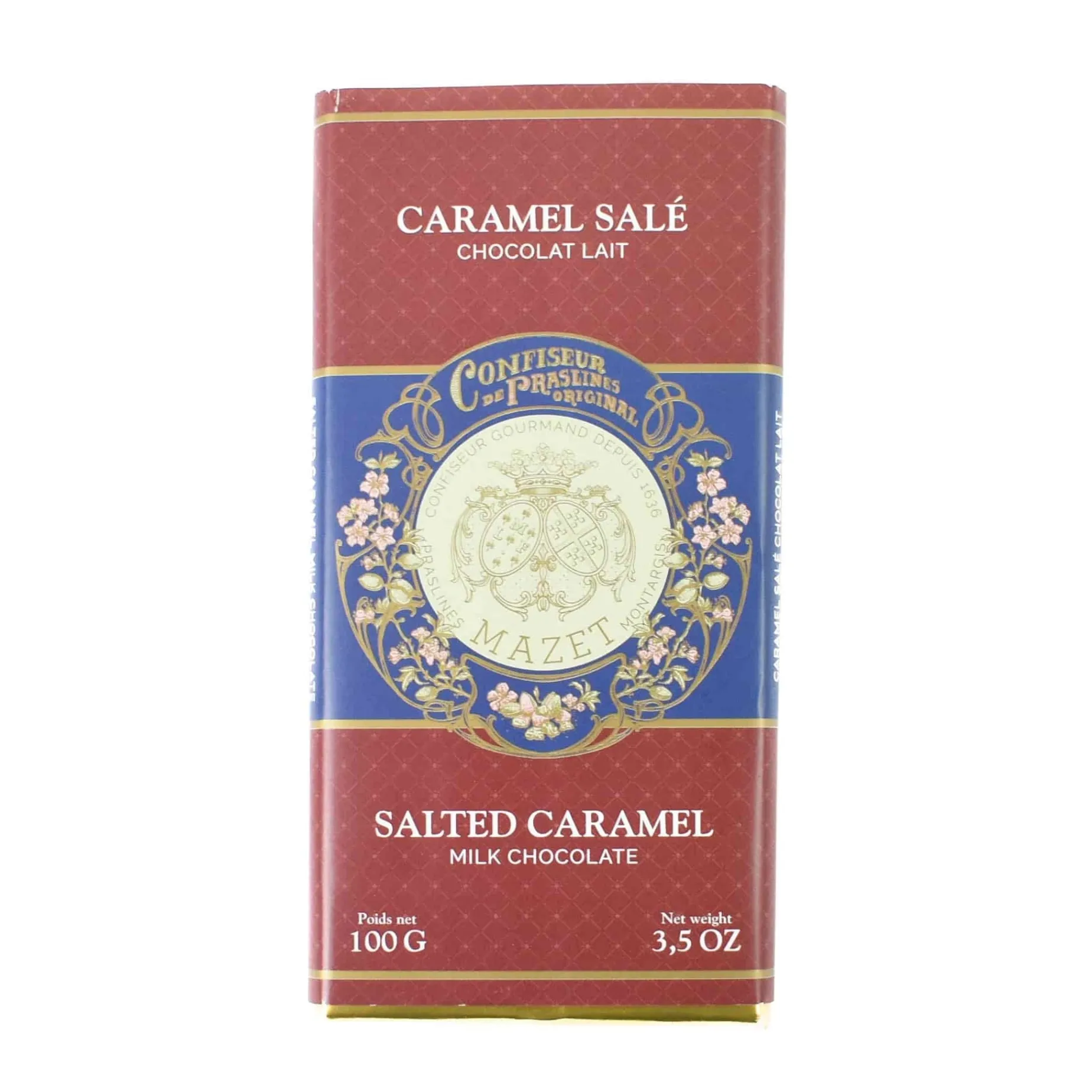 Mazet Milk Salted Caramel Chocolate Bar, 100g