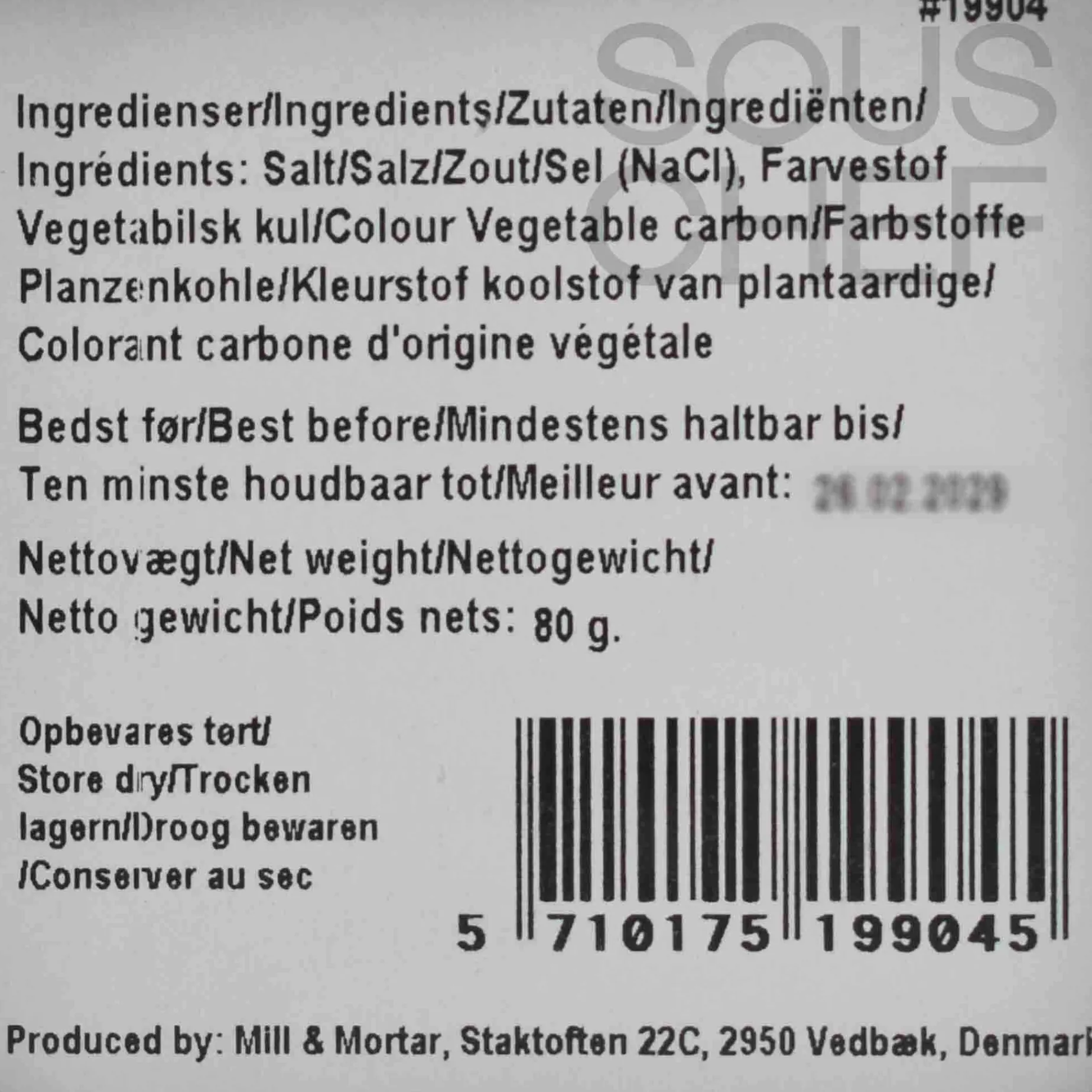 Mill & Mortar Black Salt Flakes, 80g