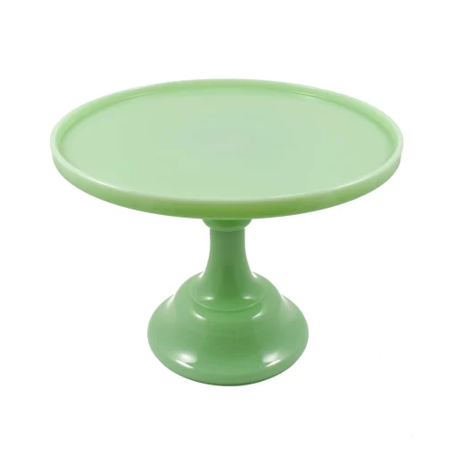 Mosser Glass Jade Milk Glass Cake Stand