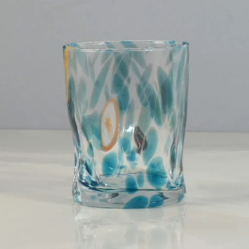 Murano Glass Tumbler, Aquamarine