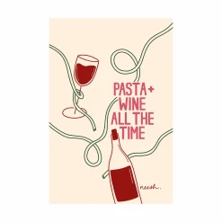 Neesh Home Pasta and Wine Tea Towel
