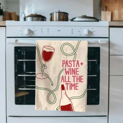 Neesh Home Pasta and Wine Tea Towel