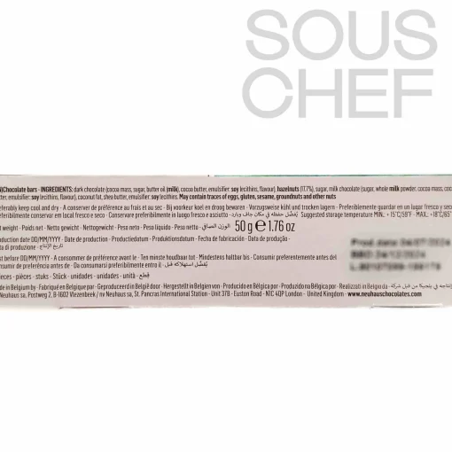 Neuhaus Dark Chocolate Hazelnut Praline Bar, 50g