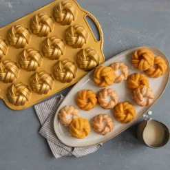 NordicWare Gold Braided Mini Bundt Pan