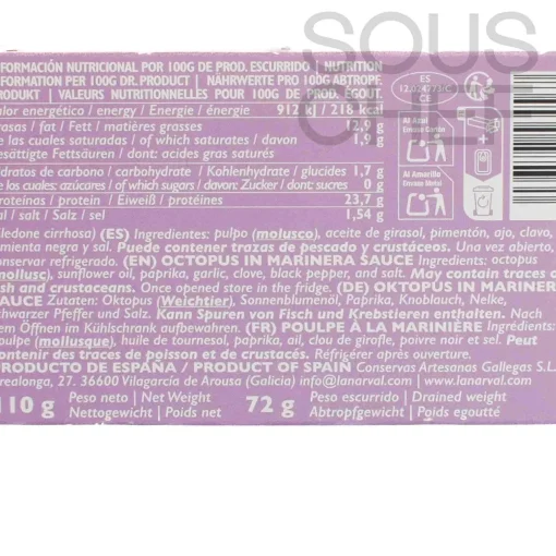 Octopus Mariniere, 110g