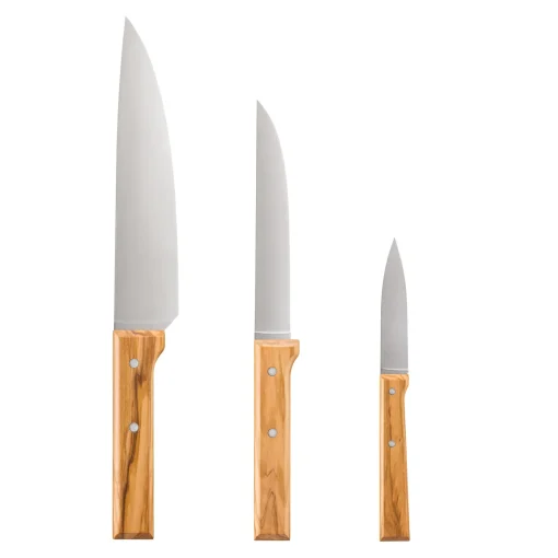 Opinel Parallele Olive Wood Knife Trio