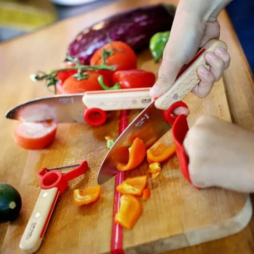 Opinel Red Le Petit Chef 3 Piece Children's Knife Set