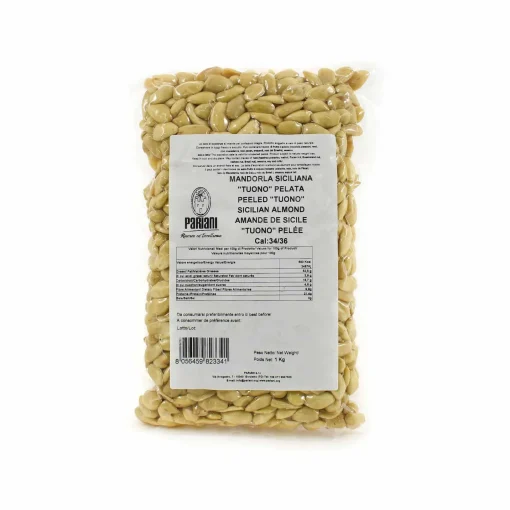 Pariani Sicilian Tuono Almond Size 34/36 Peeled, 1kg