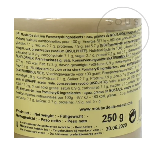 Pommery Extra Strong Mustard, 250g