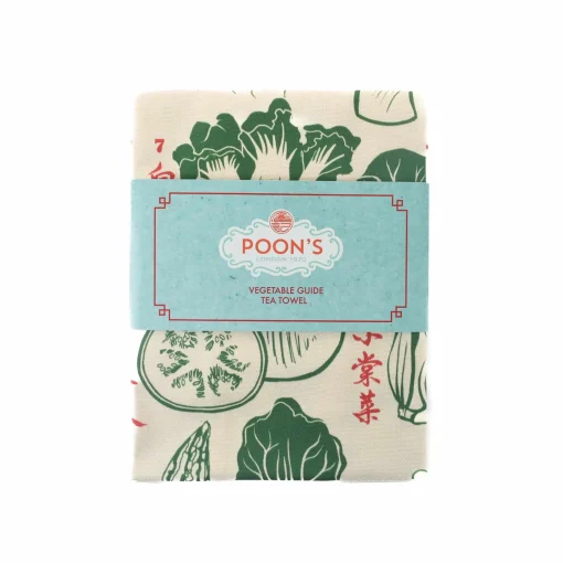 Poon's London Vegetable Guide Tea Towel
