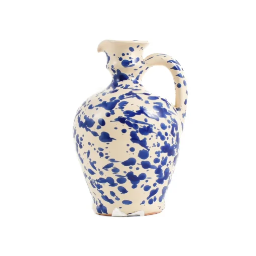 Puglia Blue Splatter Oil Bottle, 250ml
