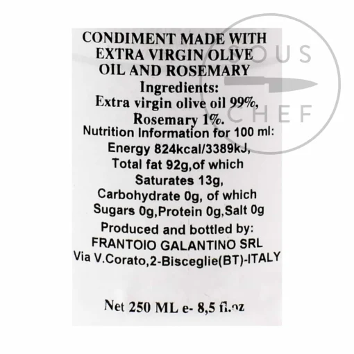 Puglian Olive Oil with Rosemary in Terracotta Bottle, 250ml