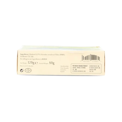 Rockfish Tinned British Mackerel, 120g
