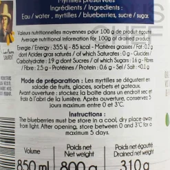 Sabarot Myrtilles (Blueberries), 310g