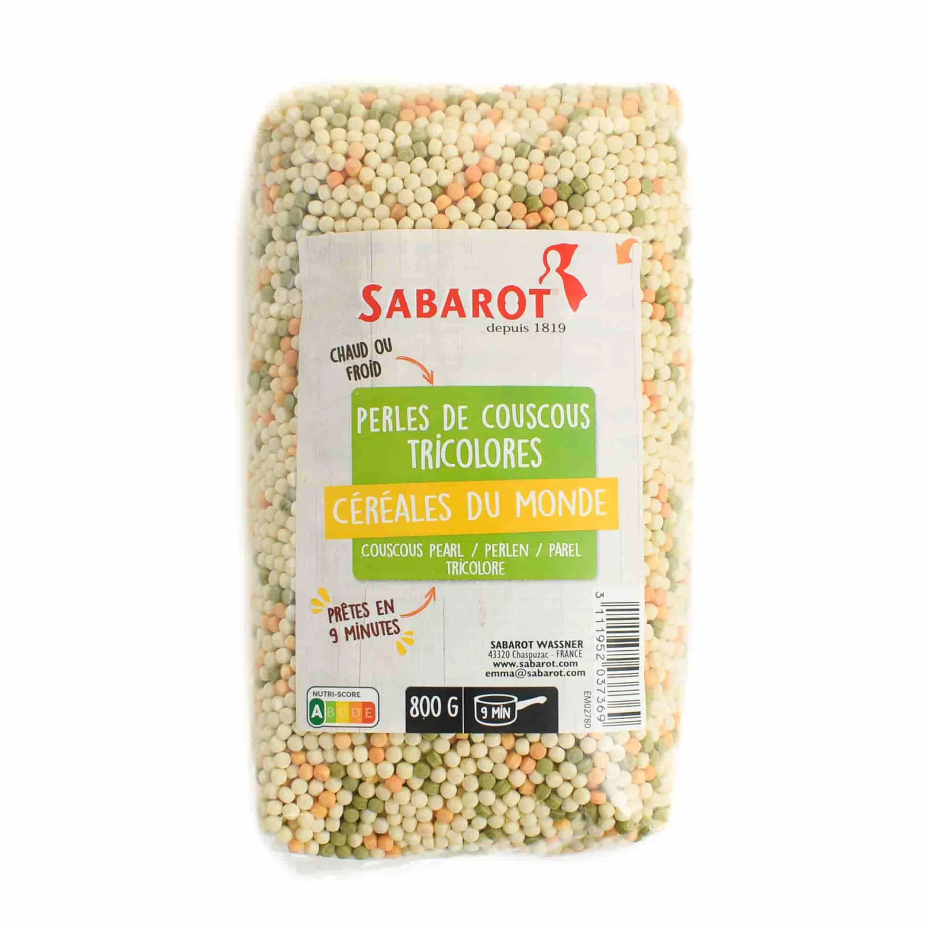 Sabarot Tricolor Couscous Pearls, 800g