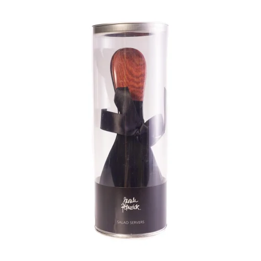 Sarah Petherick Rosewood & Black Horn Short Salad Serving Set