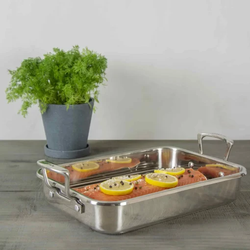 Scanpan Impact Stainless Steel Roasting Pan with Rack, 43x28cm